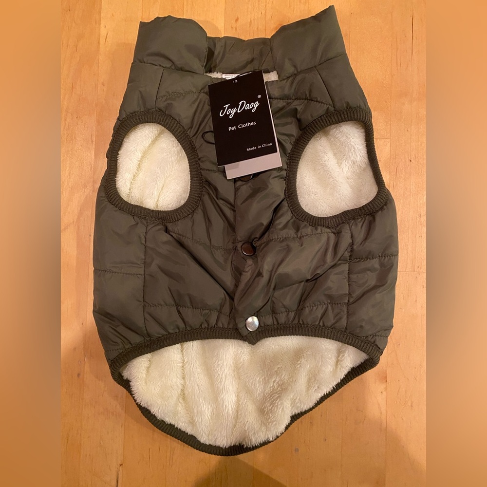 BNWT fleece lined dog vest.